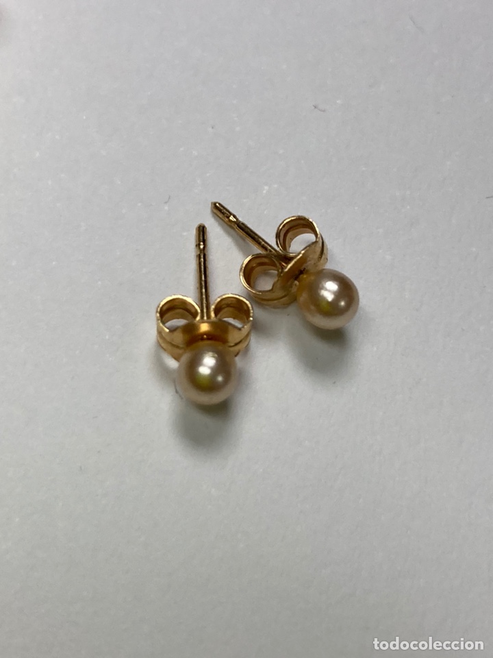 Joyeria: Par pendientes chapados oro - Foto 3