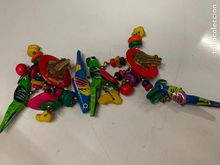 Joyeria: Espectaculares pendientes en madera tallada. Miden aprox 7cms de largo - Foto 4