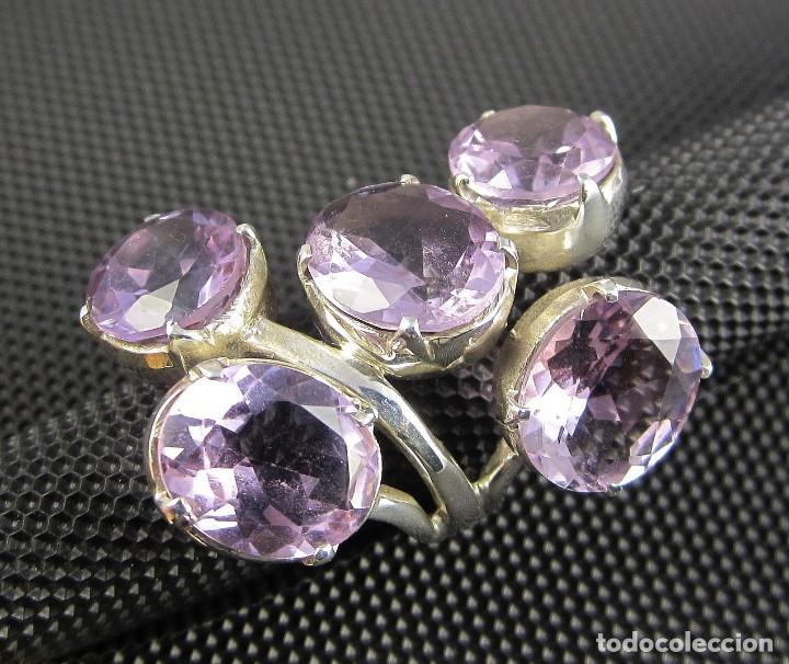 Joyeria: Anillo de amatistas facetadas - Foto 1
