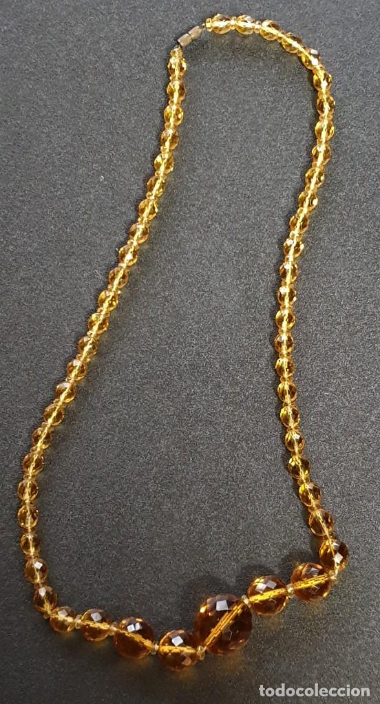 Joyeria: COLLAR CRISTAL COLOR &Aacute;MBAR 30 CM. LARGO