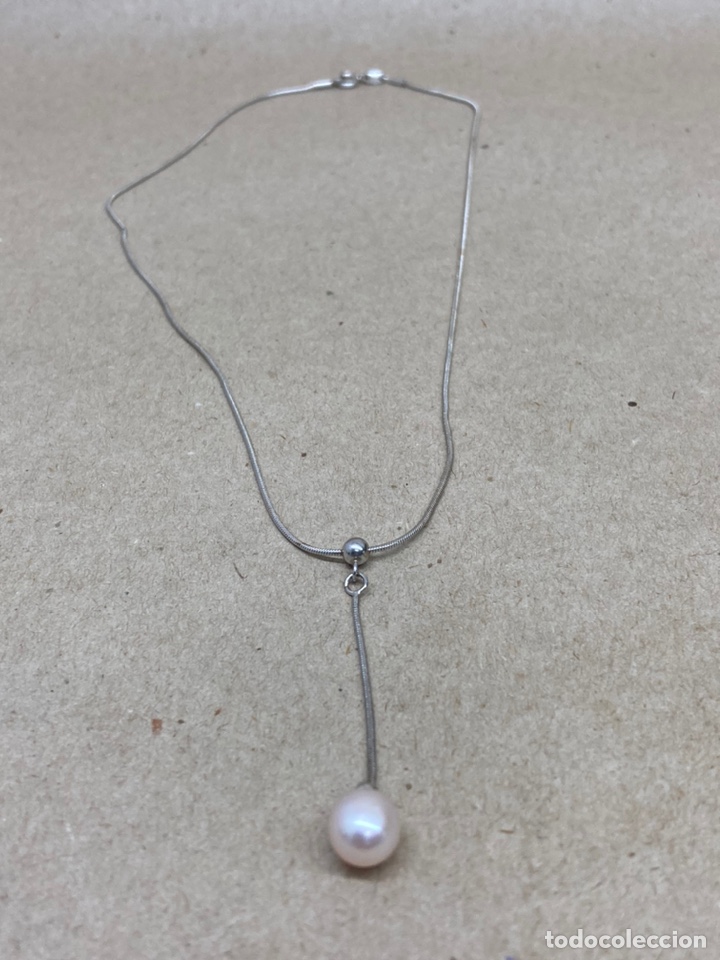 Joyeria: Gargantilla de plata y perla colgante - Foto 1