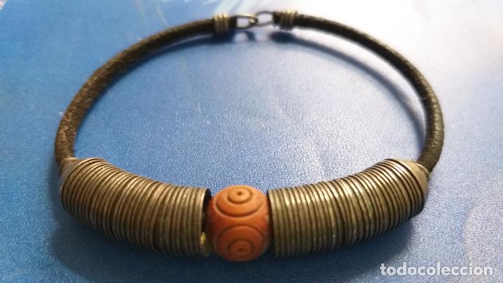 Joyeria: Pulsera diversos elementos. Metal, cord&oacute;n y piedra - Foto 6