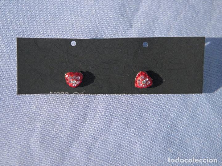Joyeria: Pendientes coraz&oacute;n con cristales brillantes - Foto 2