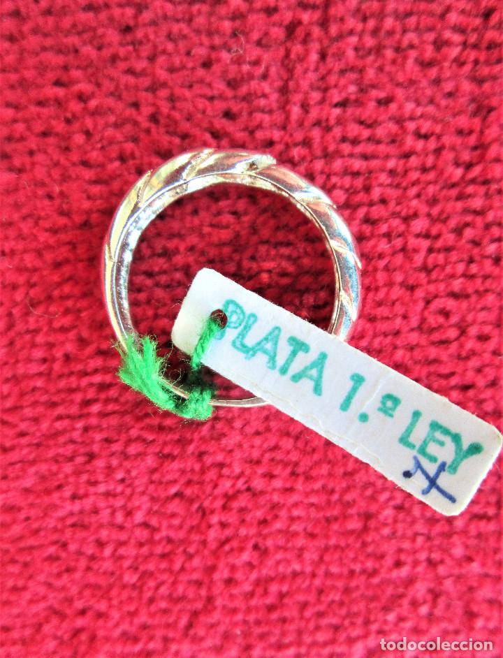 Joyeria: ANTIGUO ANILLO DE PLATA MACIZA - PUNZONADO - Foto 3