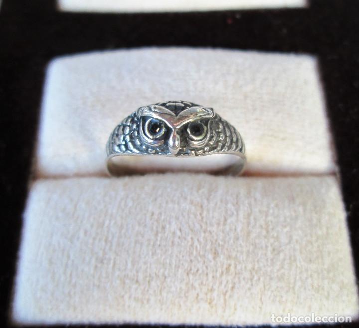Joyeria: ANILLO DE PLATA MACIZA - BUHO - SIN ESTRENAR - Foto 1