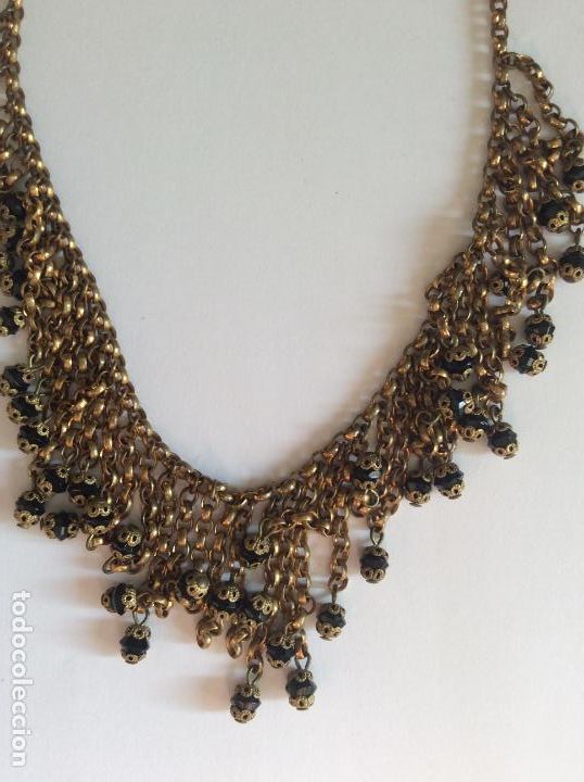 Joyeria: Collar vintage con cristales negros - Foto 2