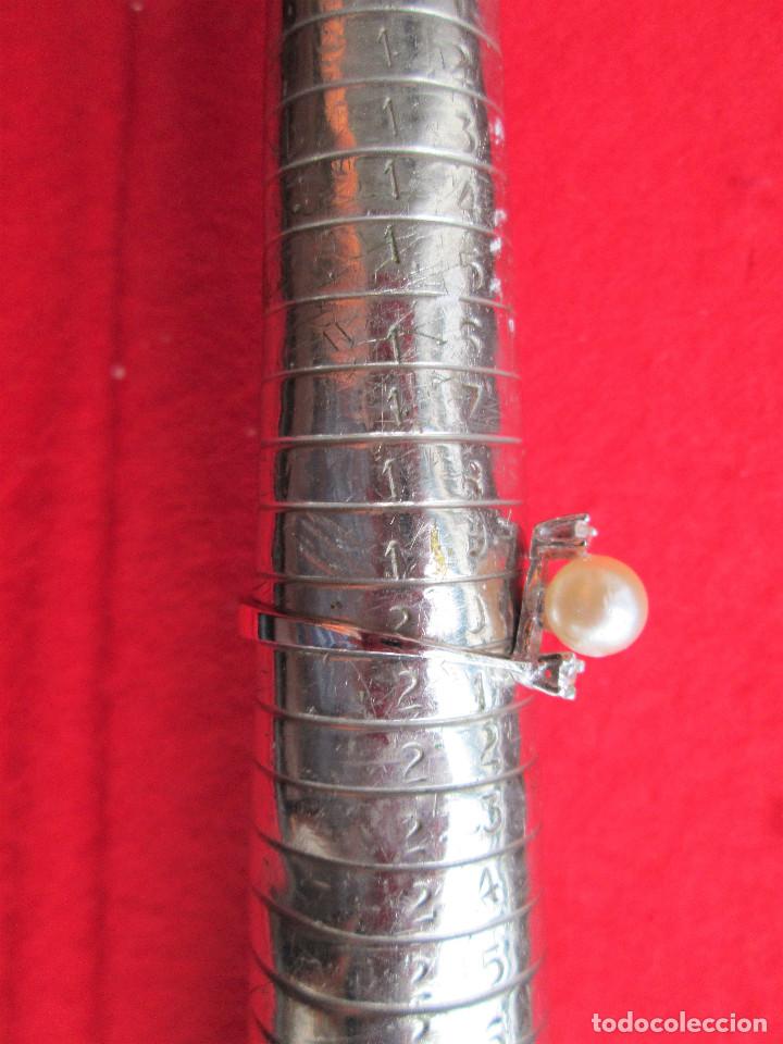 Joyeria: ANILLO DE PLATA MACIZA CON PERLA Y CIRCONITAS - SIN ESTRENAR - Foto 5