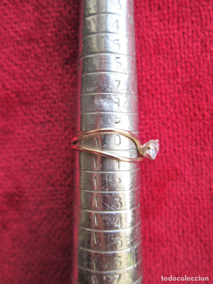 Joyeria: ANILLO CHAPADO EN ORO CON CIRCONITAS - SIN ESTRENAR - Foto 2
