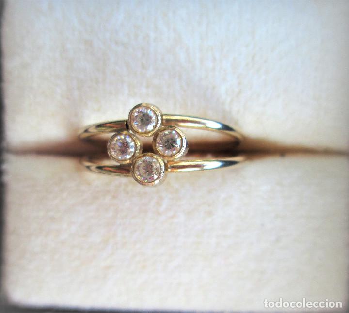 Joyeria: ANILLO CHAPADO EN ORO CON CIRCONITAS - SIN ESTRENAR - Foto 1