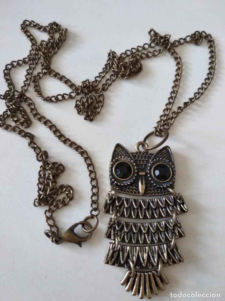 Joyeria: Colgante de buho con cadena - Foto 3
