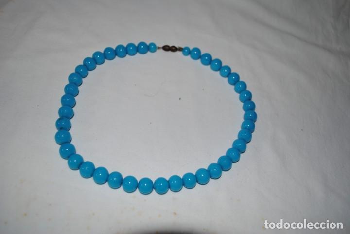 Joyeria: ANTIGUA GARGANTILLA DE CRISTAL CELESTE . - Foto 1