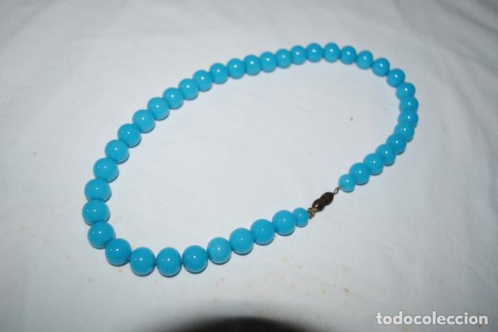 Joyeria: ANTIGUA GARGANTILLA DE CRISTAL CELESTE . - Foto 2