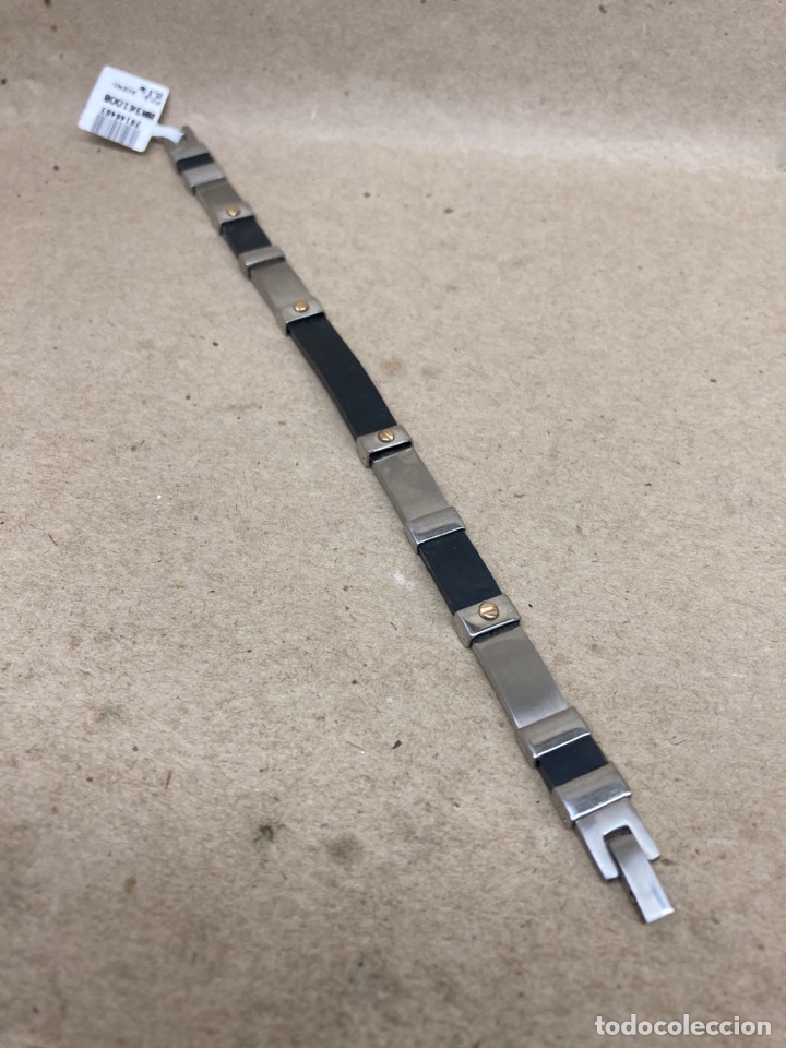 Joyeria: Pulsera de acero y oro caucho nueva - Foto 1