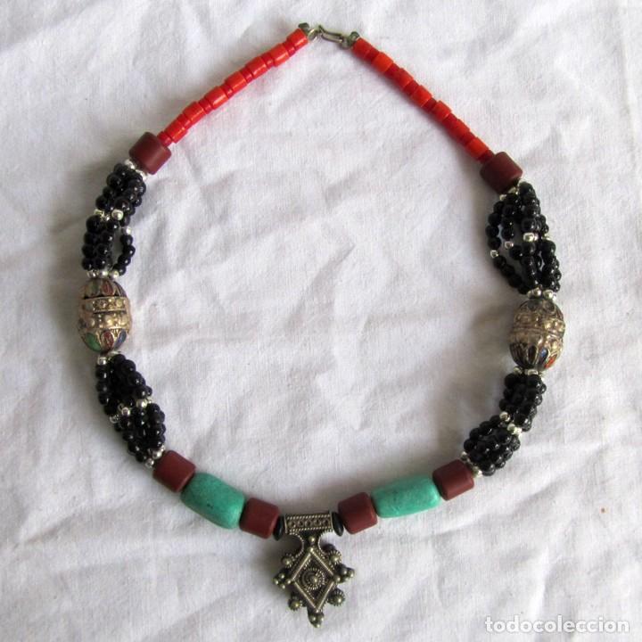 Joyeria: Gran collar &eacute;tnico vidrio y metal - Foto 1