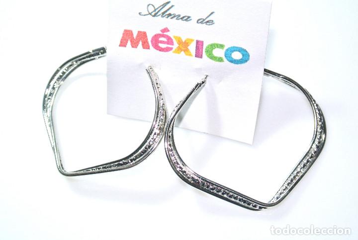 Joyeria: Pendientes de aro color plata, A&ntilde;o 2000, Nuevos - Foto 3