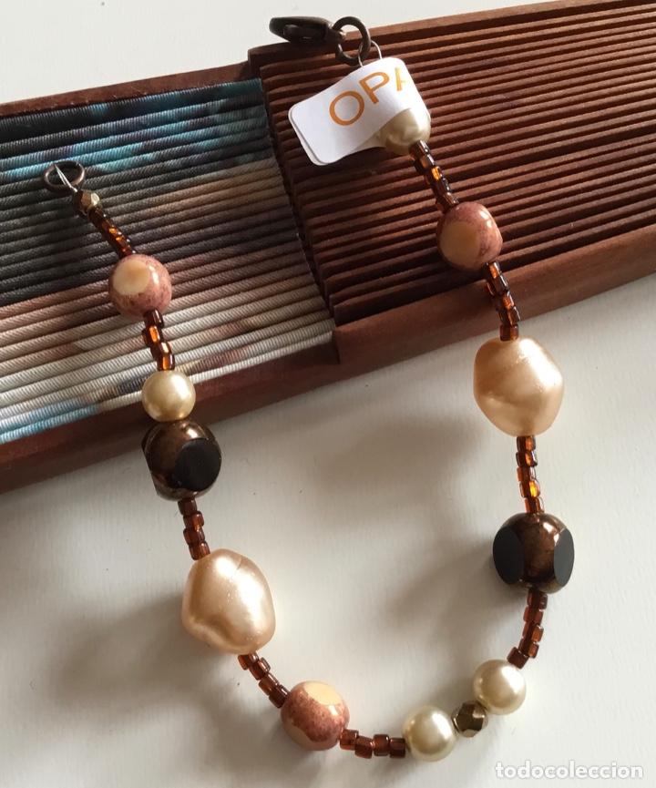 Joyeria: PULSERA DE PERLA BARROCA Y CRISTAL ESMALTADO vintage. a&ntilde;os 70