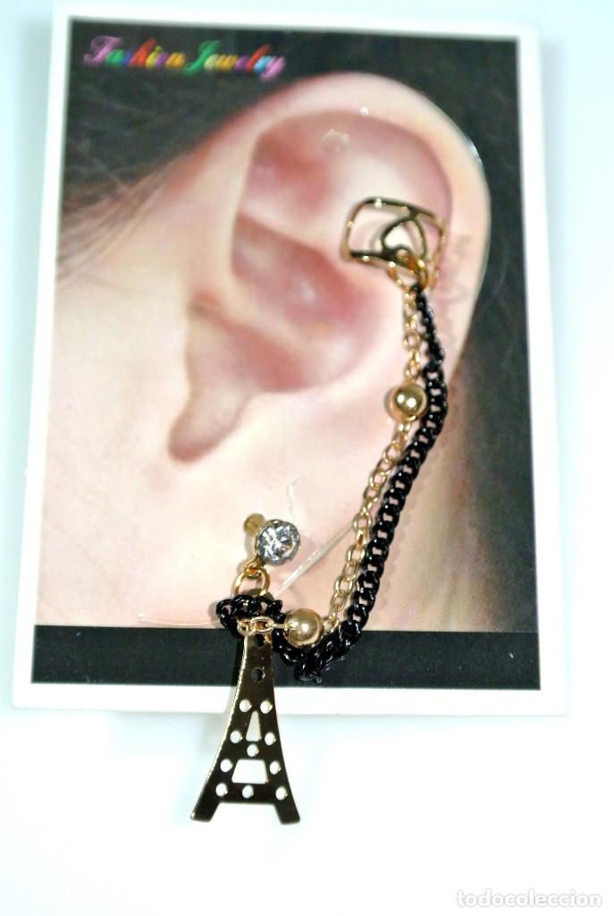 Joyeria: Pendientes con colgante de la Tore Eifffel, A&ntilde;o 2000, NUEVO - Foto 2