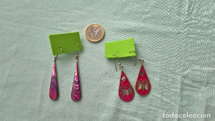 Joyeria: 2 pares Pendientes Mujer..esmalte. - Foto 1