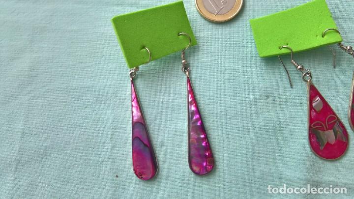 Joyeria: 2 pares Pendientes Mujer..esmalte. - Foto 2