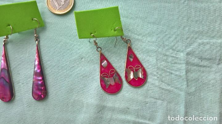 Joyeria: 2 pares Pendientes Mujer..esmalte. - Foto 3