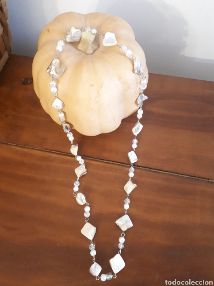 Joyeria: Collar combinado n&aacute;car piezas cuadradas - Foto 2