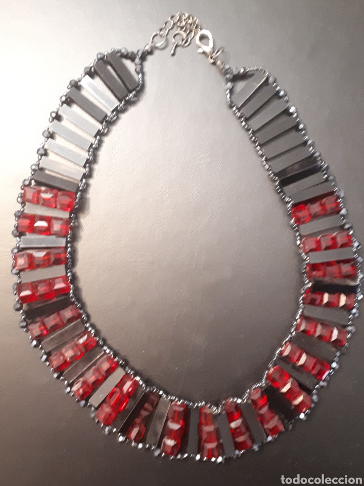 Joyeria: Collar gargantilla rojo y negro hematites? - Foto 2
