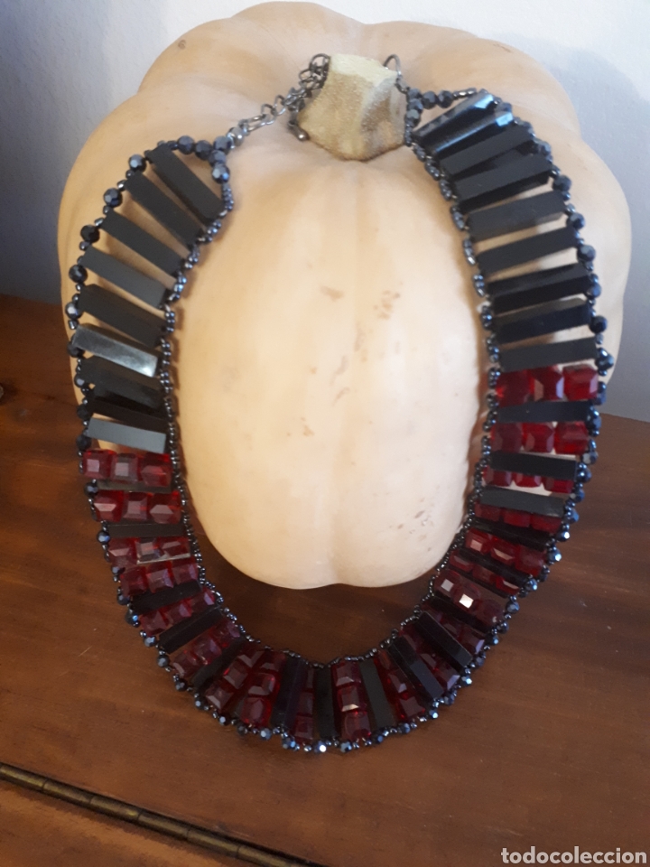 Joyeria: Collar gargantilla rojo y negro hematites? - Foto 1