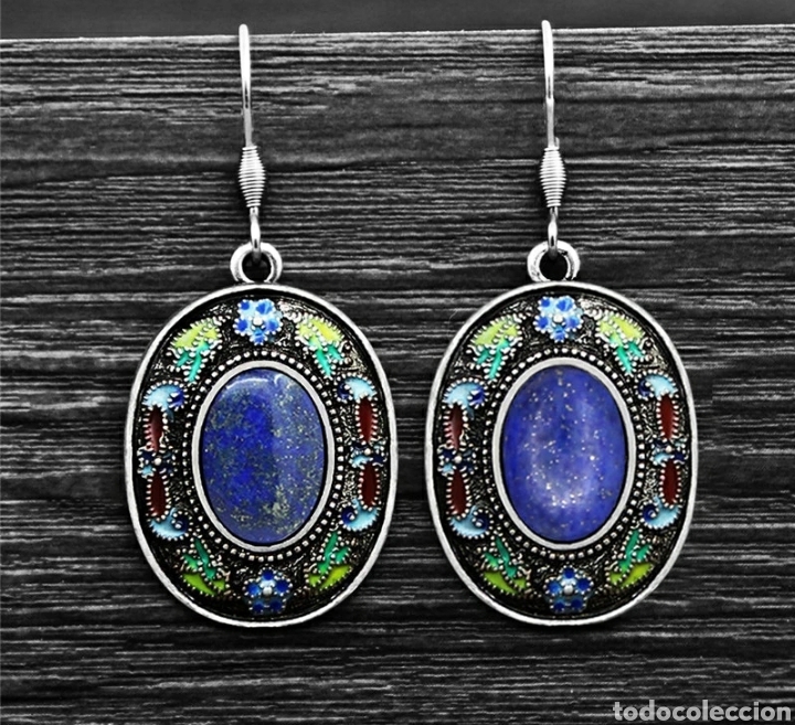Joyeria: Pendientes Piedra L&aacute;piz Lazuli ENV&Iacute;O GRATIS!! - Foto 1