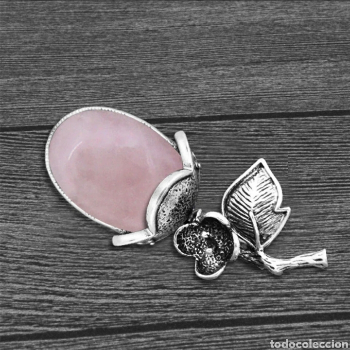 Joyeria: Broche Piedra Cuarzo Rosa ENV&Iacute;O GRATIS!! - Foto 2