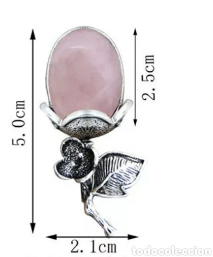 Joyeria: Broche Piedra Cuarzo Rosa ENV&Iacute;O GRATIS!! - Foto 6