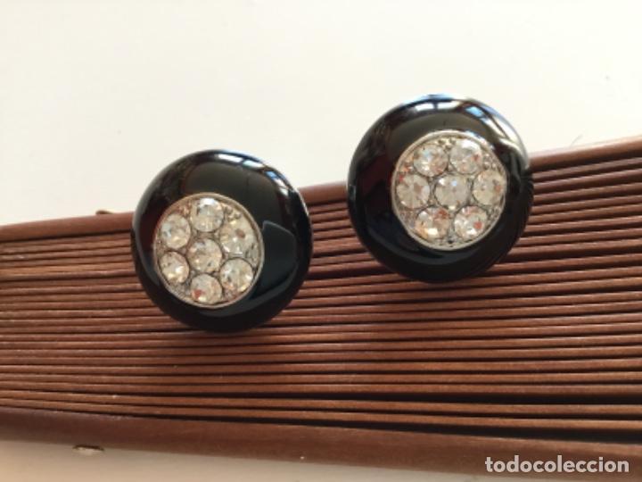 Joyeria: PENDIENTES DE ESMALTE Y CRISTAL. CIERRE DE PINZA. ESPECTACULAR BRILLO - Foto 4
