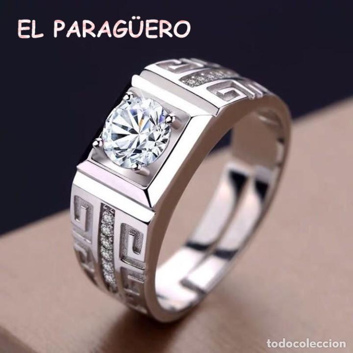 Joyeria: ANILLO SOLITARIO DE ORO BLANCO DE 18 KILATES LAMINADO CON ZAFIROS DE ALTA CALIDAD- PREGUNTA TU TALLA