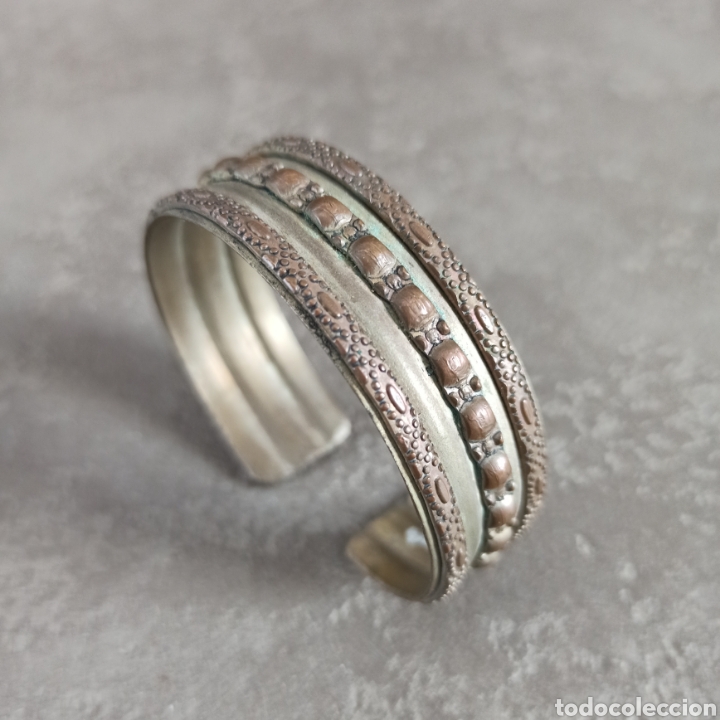 Joyeria: ANTIGUO BRAZALETE * PULSERA EN LATON - Foto 2