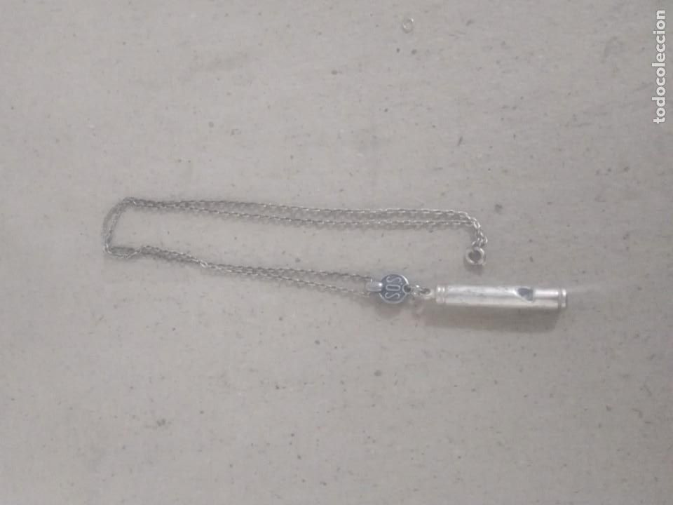 Joyeria: SILBATO DE SOCORRO CON CADENA PLATEADO. M. 23 - Foto 1