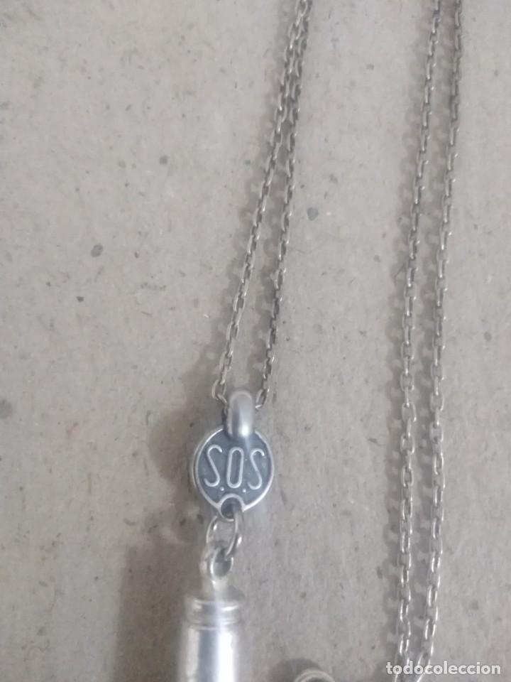 Joyeria: SILBATO DE SOCORRO CON CADENA PLATEADO. M. 23 - Foto 3