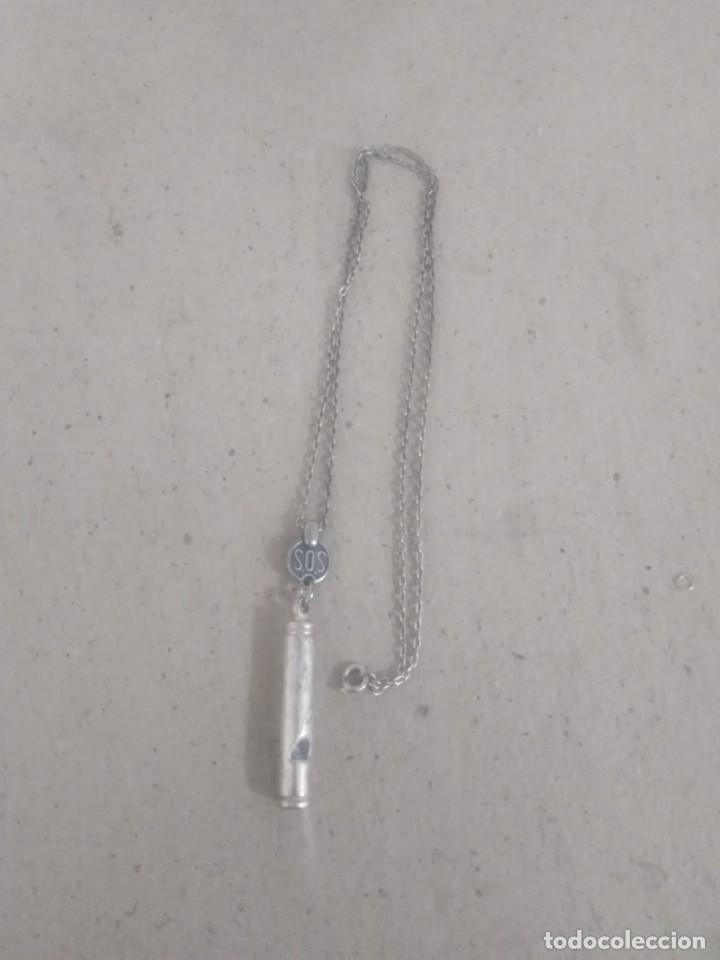 Joyeria: SILBATO DE SOCORRO CON CADENA PLATEADO. M. 23 - Foto 4