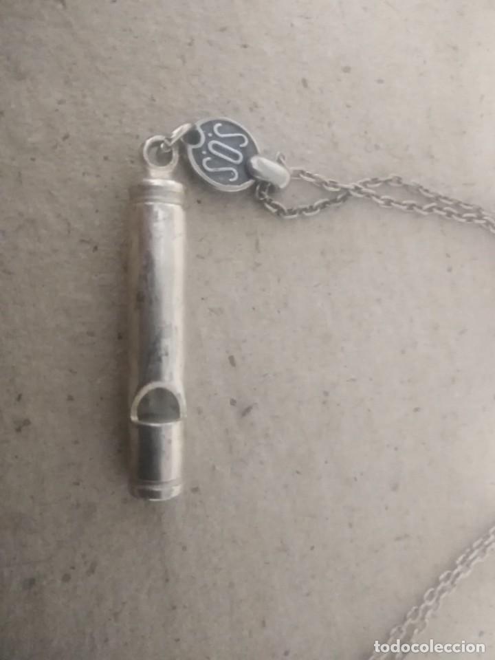 Joyeria: SILBATO DE SOCORRO CON CADENA PLATEADO. M. 23 - Foto 5
