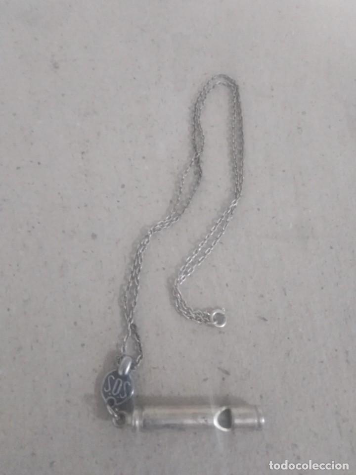 Joyeria: SILBATO DE SOCORRO CON CADENA PLATEADO. M. 23 - Foto 6