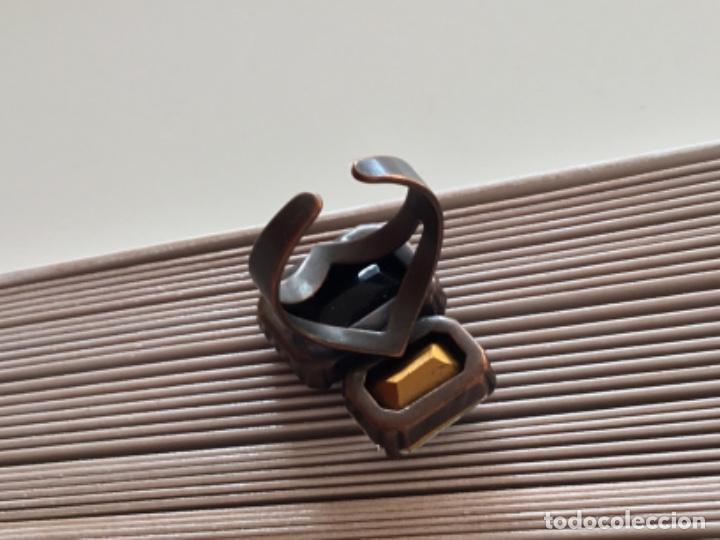 Joyeria: ANILLO CON CRISTAL TRANSPARENTE Y NEGRO. FRANCIA - Foto 5