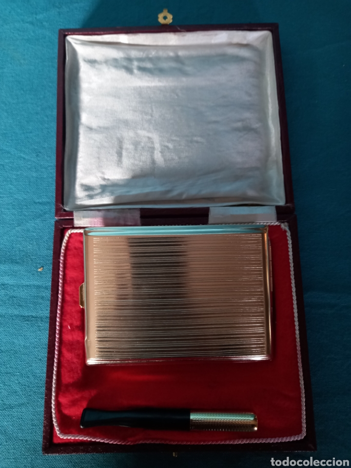 Joyeria: Conjunto de pitillera y pipa para cigarrillos. - Foto 2