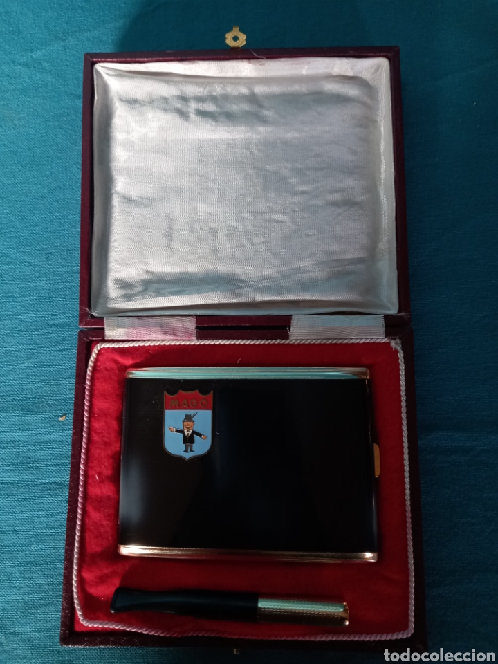Joyeria: Conjunto de pitillera y pipa para cigarrillos. - Foto 1