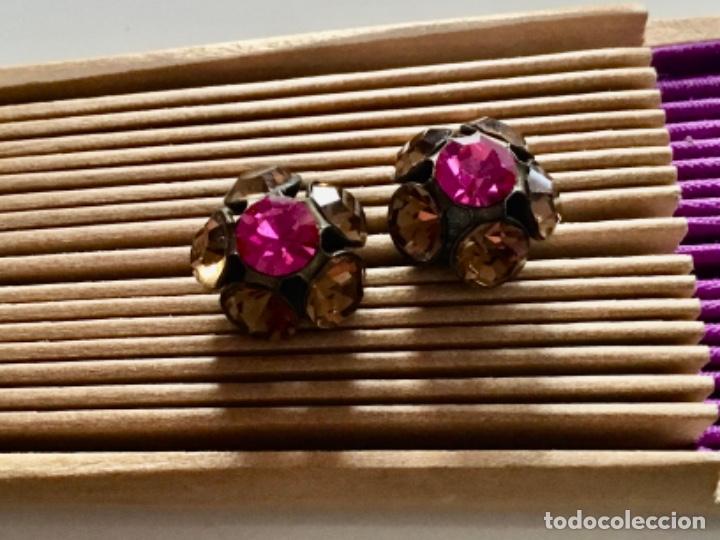 Joyeria: PENDIENTES CON ROSET&Oacute;N DE CRISTAL AUSTRIACO. CIERRE DE PRESI&Oacute;N - Foto 1