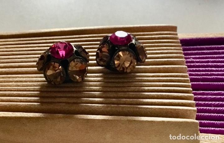 Joyeria: PENDIENTES CON ROSET&Oacute;N DE CRISTAL AUSTRIACO. CIERRE DE PRESI&Oacute;N - Foto 2