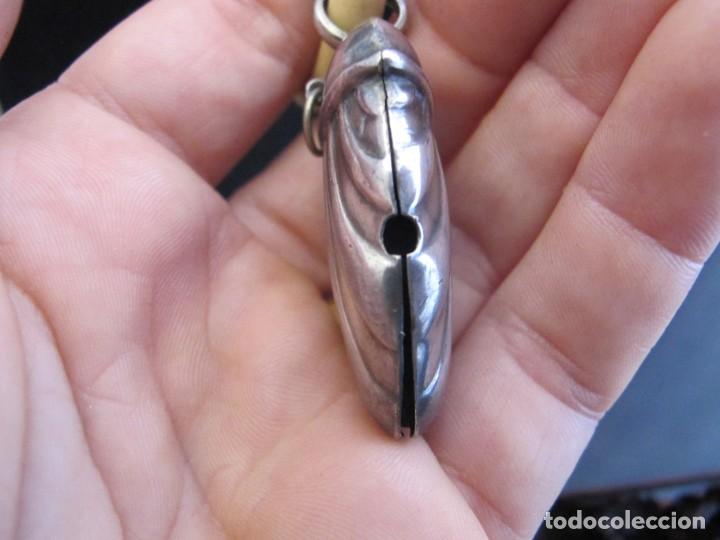 Joyeria: Antiguo sonajero de plata y hueso - Foto 5