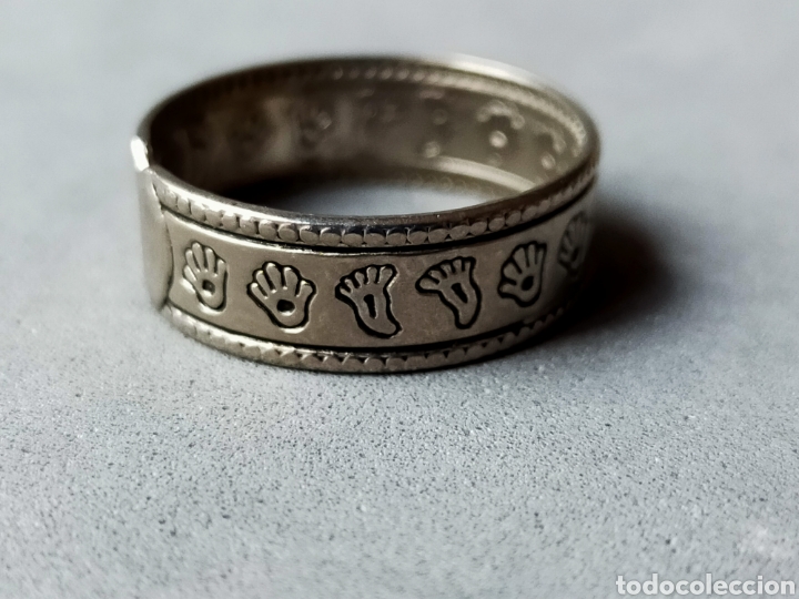 Joyeria: ANILLO O SORTIJA DE METAL PLATEADO. ABIERTO.