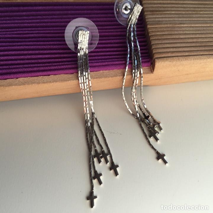 Joyeria: PENDIENTES EN PLATA RODIADA. CRUCES. VINTAGE - Foto 1