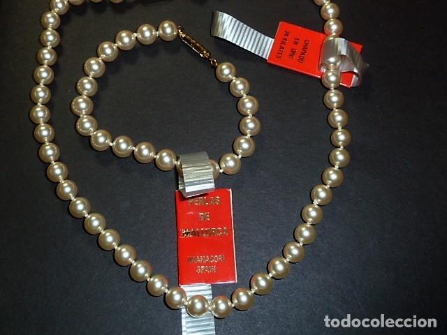 Joyeria: Collar y pulsera Perlas de Mallorca. Cierre chapado oro - Foto 2