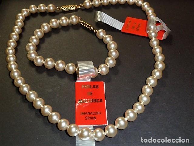 Joyeria: Collar y pulsera Perlas de Mallorca. Cierre chapado oro - Foto 3