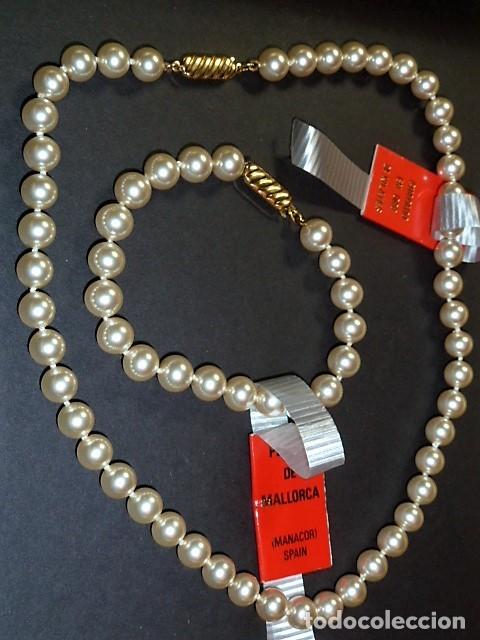 Joyeria: Collar y pulsera Perlas de Mallorca. Cierre chapado oro - Foto 4