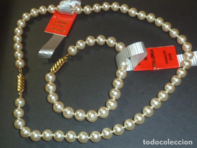 Joyeria: Collar y pulsera Perlas de Mallorca. Cierre chapado oro - Foto 5